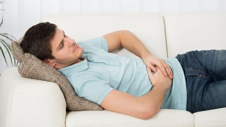 Abdominal pain due to parasites